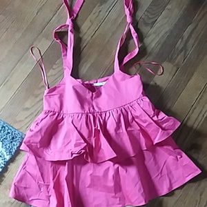 Ruffled Tie tank top